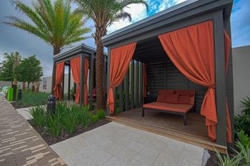 Poolside cabanas